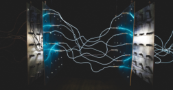 Panels with wires and electricity flowing in between